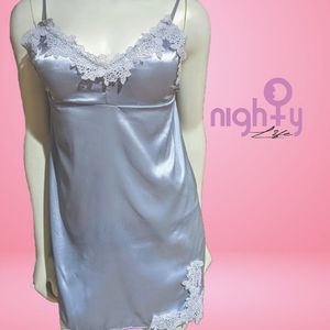 Silver Night Gown Lingerie Set